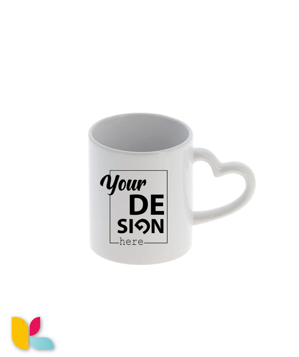 Mug anse coeur à personnaliser