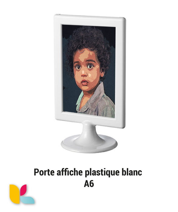 Porte affiche blanc double face