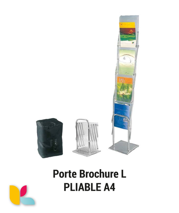 Porte brochure pliable