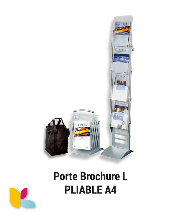 Porte brochure pliable