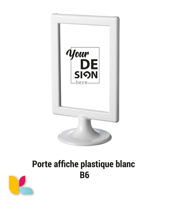 Porte affiche blanc double face