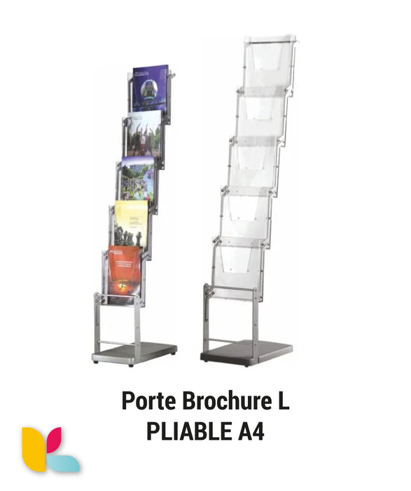 Porte brochure pliable