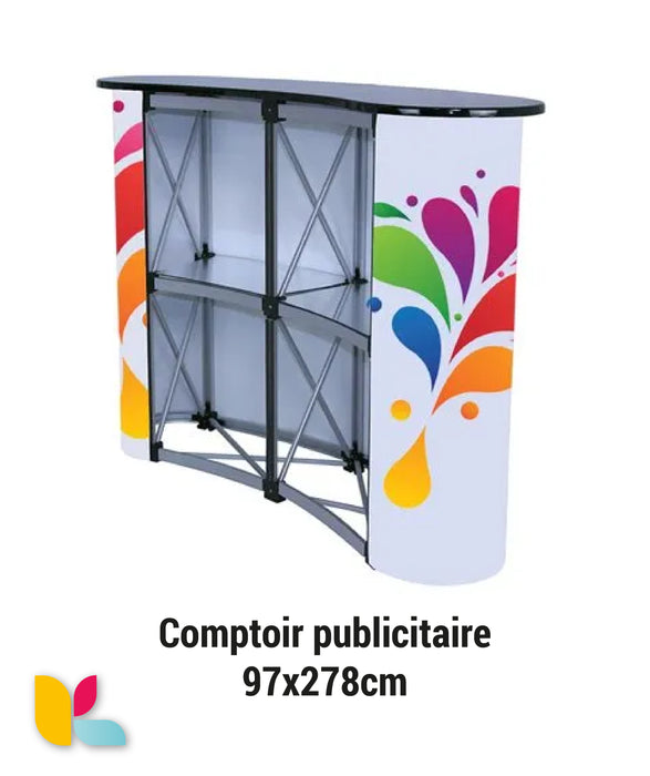 Comptoir publicitaire à personnaliser