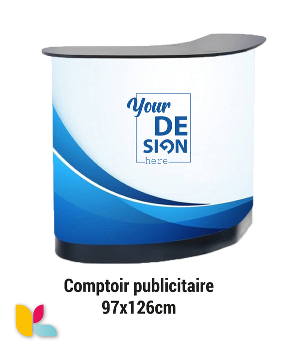 Comptoir publicitaire à personnaliser