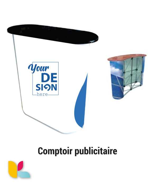 Comptoir publicitaire à personnaliser